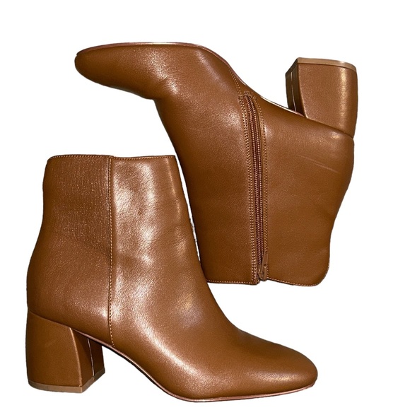 Chinese Laundry Women's Davinna Tan Leather Softy Kid Ankle Boots Size 9 - Picture 2 of 16